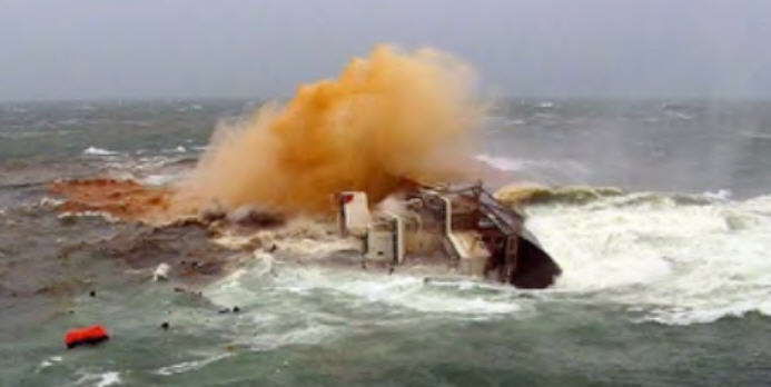 Nickel ore ship sinking