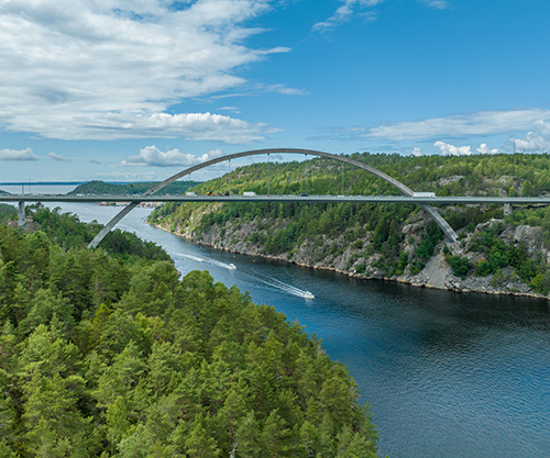 Svinesund Bridge between Norway and Sweden
